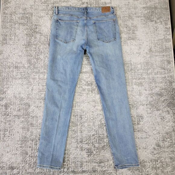Gap Jeans Mens 34X32 Blue Skinny Denim Pants Mid Rise Light Wash Adult Casual - Picture 4 of 16